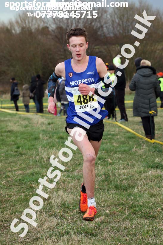 Mens under-17s North Eastern Cross Country, 2018 Northern Cross Country Champs., Wrekenton, Gateshead. Photo:  David T. Hewitson/Sports for All Pics